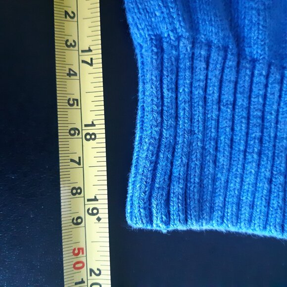 GAP SZ M Azure Blue 100% Cotton Quarter Zip Sweater - Picture 12 of 14